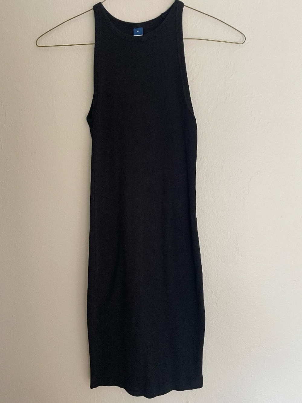Black Old Navy Ribbed Midi Tank Dress